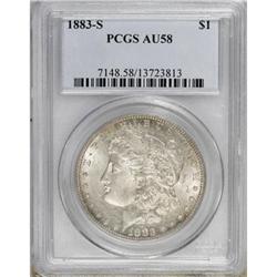 1883-S $1 AU58 PCGS