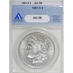 1883-S $1 AU58 ANACS
