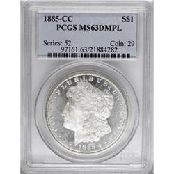 1885-CC $1 Deep Mirror Prooflike MS63 PCGS