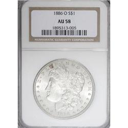 1886-O $1 AU58 NGC
