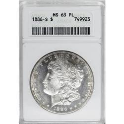 1886-S $1 Prooflike MS63 ANACS