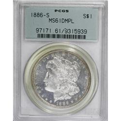 1886-S $1 Deep Mirror Prooflike MS61 PCGS