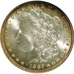 1887 $1 MS66 NGC