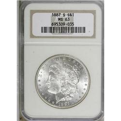 1887-S $1 MS63 NGC