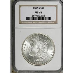 1887-S $1 MS63 NGC