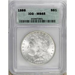 1888 $1 MS65 ICG