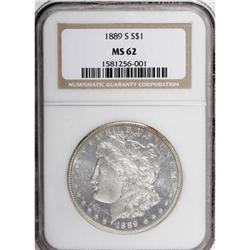 1889-S $1 MS62 NGC