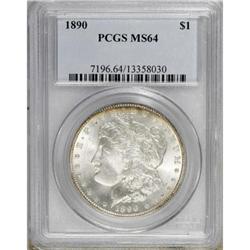 1890 $1 MS64 PCGS