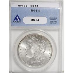 1890-S $1 MS64 ANACS