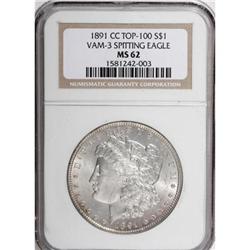 1891-CC $1 MS62 NGC