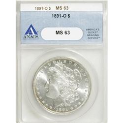 1891-O $1 MS63 ANACS