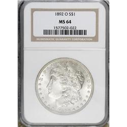 1892-O $1 MS64 NGC