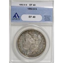 1892-S $1 XF40 ANACS