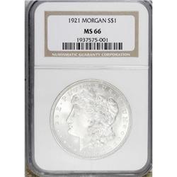 1921 $1 MS66 NGC