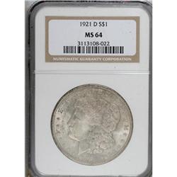 1921-D $1 MS64 NGC