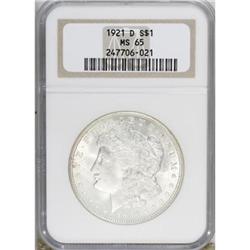 1921-D $1 MS65 NGC