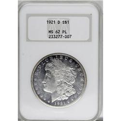 1921-D $1 Prooflike MS62 NGC
