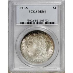 1921-S $1 MS64 PCGS