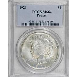 1921 $1 MS64 PCGS
