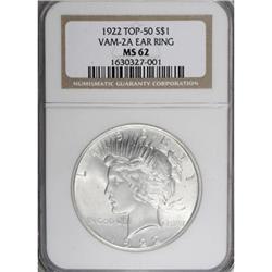 1922 $1 MS62 NGC