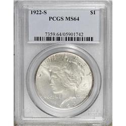1922-S $1 MS64 PCGS