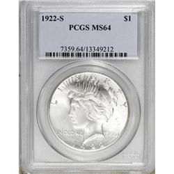 1922-S $1 MS64 PCGS