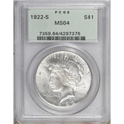 1922-S $1 MS64 PCGS