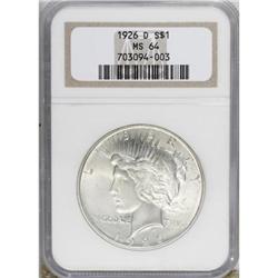 1926-D $1 MS64 NGC