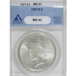 1927-S $1 MS63 ANACS