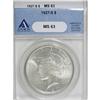 Image 1 : 1927-S $1 MS63 ANACS