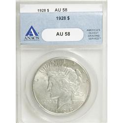 1928 $1 AU58 ANACS
