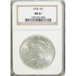 1928 $1 MS61 NGC