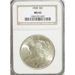 1928 $1 MS63 NGC