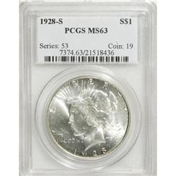 1928-S $1 MS63 PCGS