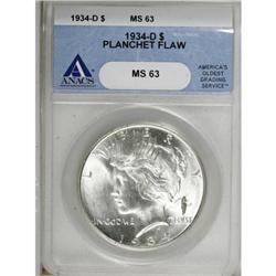 1934-D $1 MS63 ANACS