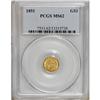 Image 1 : 1851 G$1 MS62 PCGS