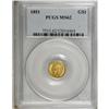 Image 1 : 1851 G$1 MS62 PCGS