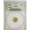 Image 1 : 1854 G$1 Type One AU58 PCGS