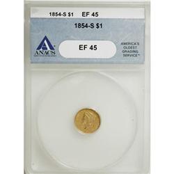 1854-S G$1 XF45 ANACS