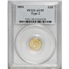 Image 1 : 1854 G$1 Type Two AU55 PCGS