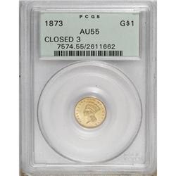 1873 G$1 Closed 3 AU55 PCGS