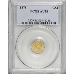 1878 G$1 AU58 PCGS
