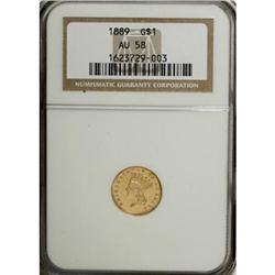 1889 G$1 AU58 NGC