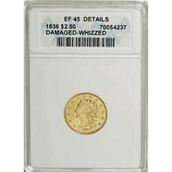 1836 $2 1/2 Script 8 XF45 ANACS
