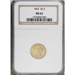 1852 $2 1/2 MS62 NGC