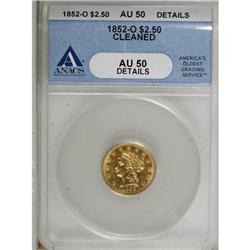 1852-O $2 1/2 AU50 ANACS
