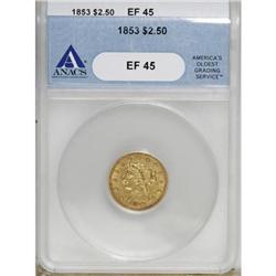 1853 $2 1/2 XF45 ANACS