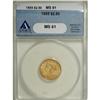 1855 $2 1/2 MS61 ANACS