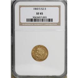 1860-S $2 1/2 XF45 NGC