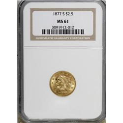 1877-S $2 1/2 MS61 NGC